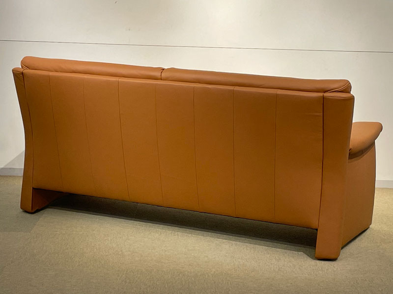 ソファ「ベルク」革ニューライトブラウン / 数量限定お買い得品（新品）