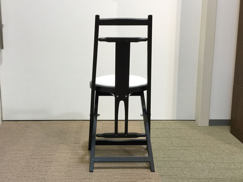 折りたたみ椅子KC-1#ダークブラウン色/PVCIV /アウトレット＆ベッドルームギャラリー横浜展示品