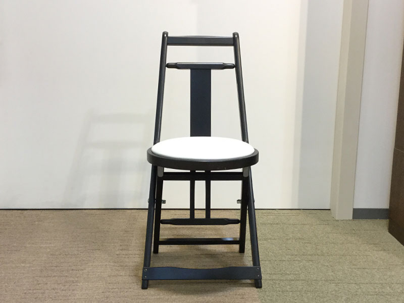 折りたたみ椅子KC-1#ダークブラウン色/PVCIV /アウトレット＆ベッドルームギャラリー横浜展示品