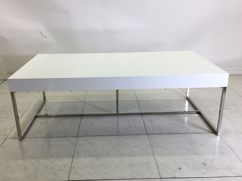 センターテーブル「DM-GF016J」幅140cm ホワイト色/数量限定