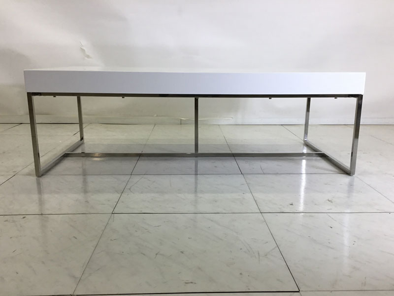 センターテーブル「DM-GF016J」幅140cm ホワイト色/数量限定