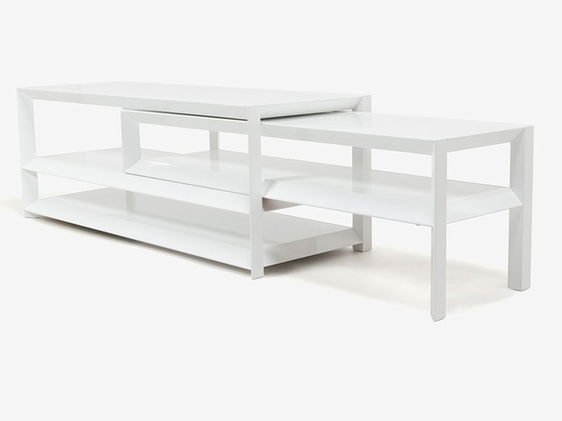 テレビボード ウェッジE 120 ホワイト色【在庫限りのため40%OFF】／数量限定特別ご提供品（新品）