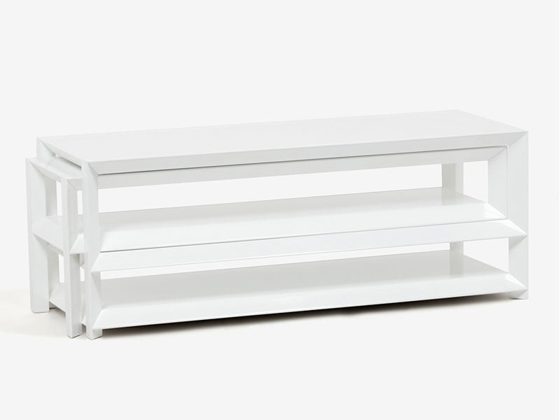 テレビボード ウェッジE 120 ホワイト色【在庫限りのため40%OFF】／数量限定特別ご提供品（新品）