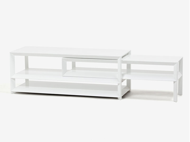 テレビボード ウェッジE 120 ホワイト色【在庫限りのため40%OFF】／数量限定特別ご提供品（新品）