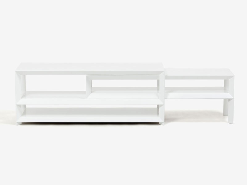 テレビボード ウェッジE 120 ホワイト色【在庫限りのため40%OFF