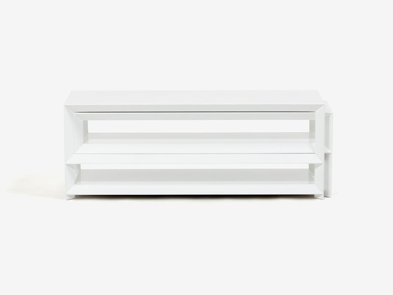 テレビボード ウェッジE 120 ホワイト色【在庫限りのため40%OFF】／数量限定特別ご提供品（新品）