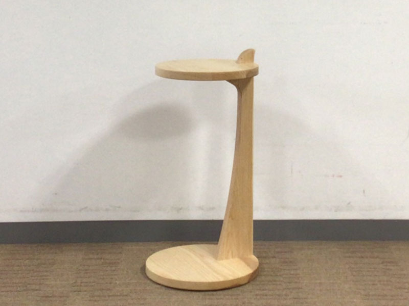 サイドテーブル「ビーク」ホワイトアッシュNA/アウトレット＆ベッド