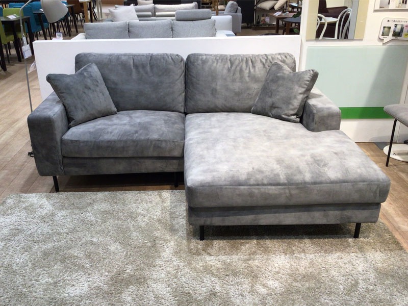 カウチソファ 向って右カウチ「デュオ3」幅202cm ミディアム