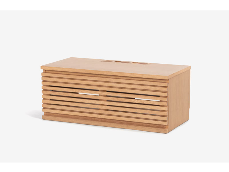 テレビボード「リヴァー」幅100cm オーク材ホワイトオーク色 / 数量限定お買い得品（新品）