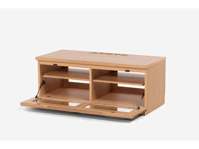 テレビボード「リヴァー」幅100cm オーク材ホワイトオーク色 / 数量限定お買い得品（新品）