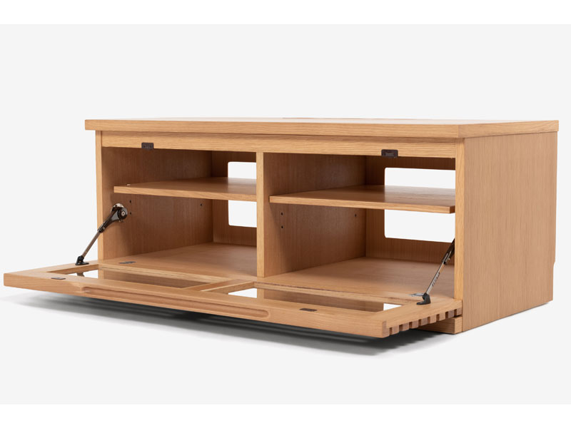 テレビボード「リヴァー」幅100cm オーク材ホワイトオーク色 / 数量限定お買い得品（新品）