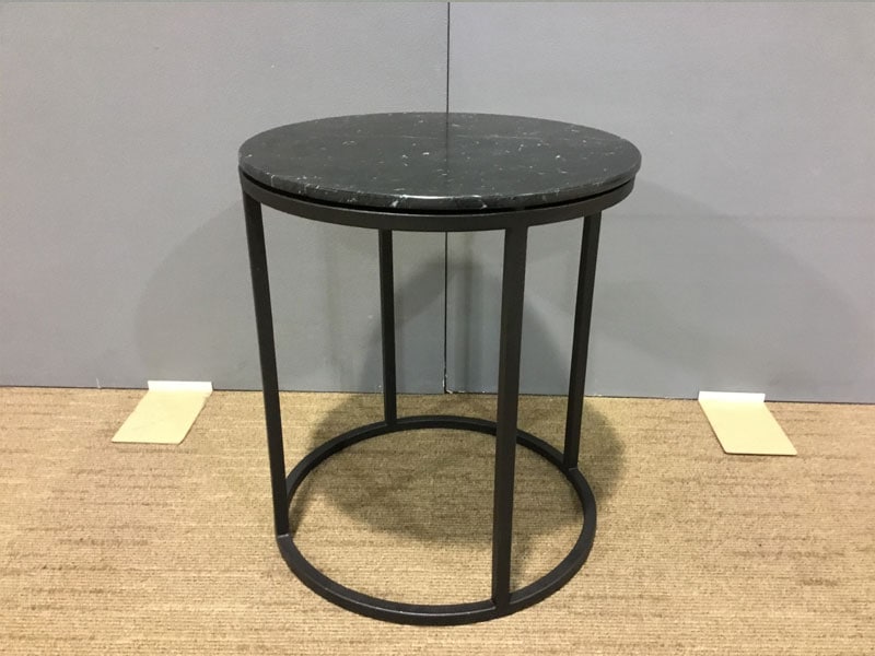 サイドテーブル「RE7112」ブラックマルキーナ※レンタル戻り品/アウトレット＆ベッドルームギャラリー横浜展示品