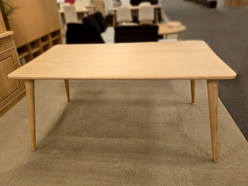 テーブル「セレスタ」オーク材ＮＰ色 幅150cm/アウトレット＆リワース大阪南港展示品