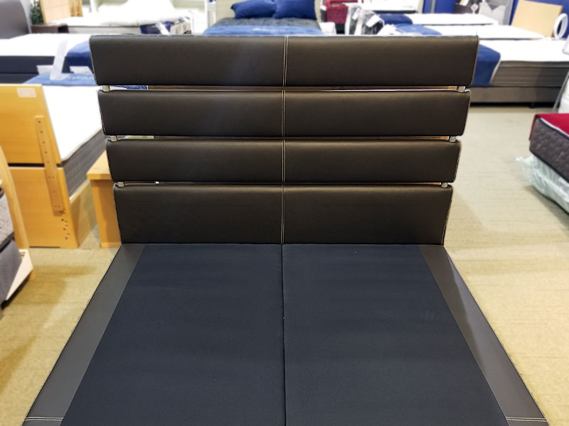 ベッドフレーム｢MODEL.E03C」革DBR ダブルサイズ / 数量限定お買い得品（新品）