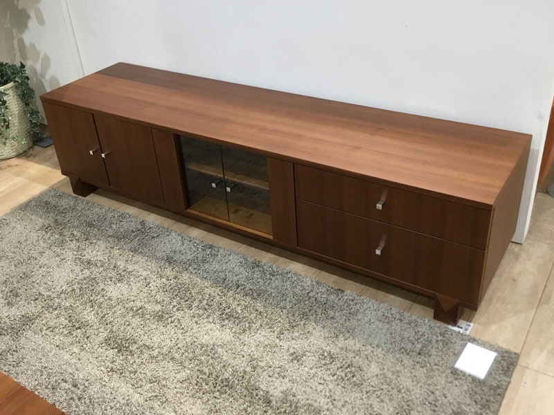 テレビボード「スプレンダー」幅180 背無し ウォールナット材 艶無し /南船橋店展示品