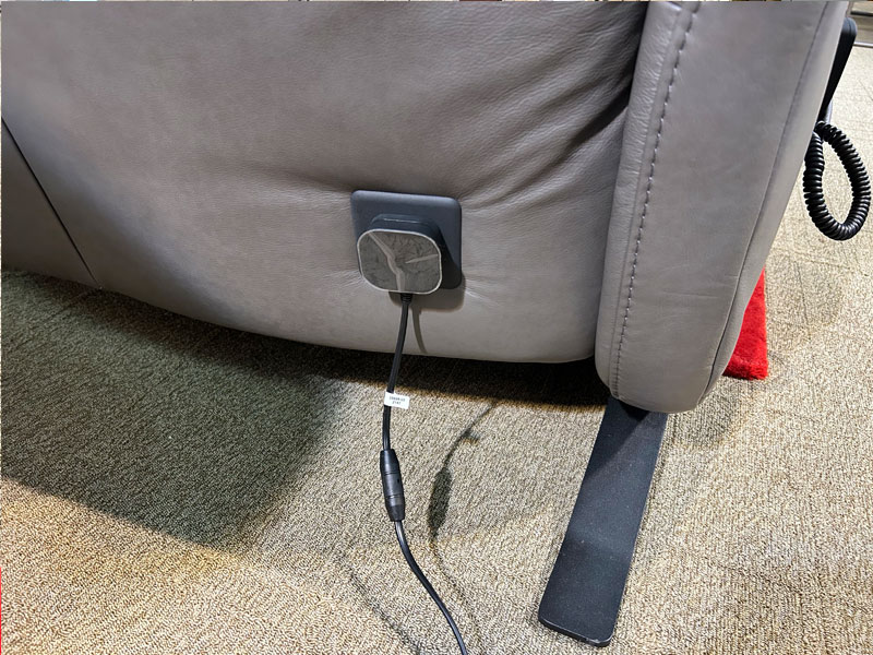 電動リクライニングソファ「オスカー」革グレー/アウトレット＆ベッドルームギャラリー横浜展示品