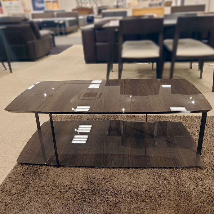 センターテーブル「OV-TC120R QO」ウォールナット材/アウトレット＆リワース大阪南港展示品