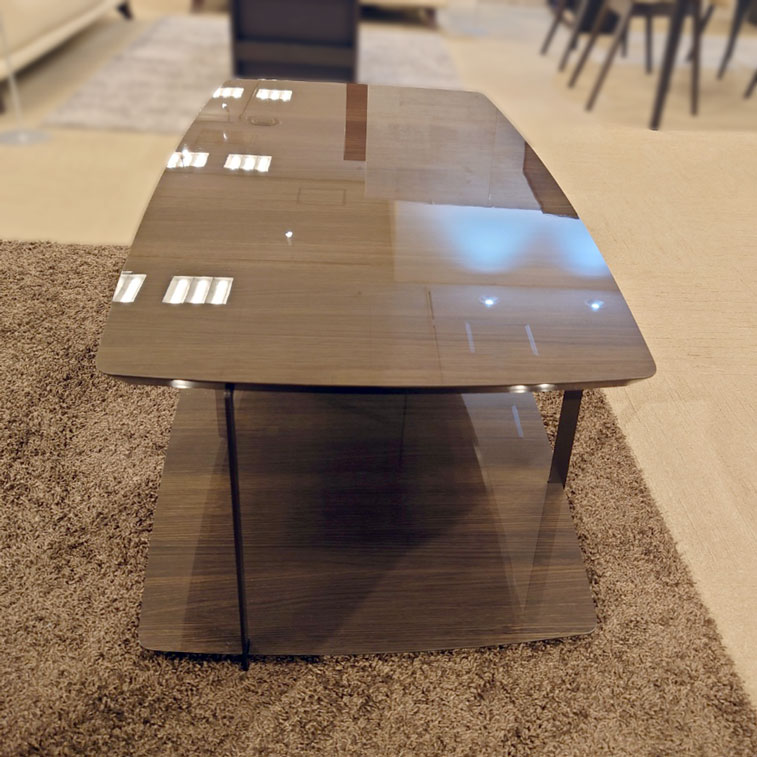 センターテーブル「OV-TC120R QO」ウォールナット材/アウトレット＆リワース大阪南港展示品