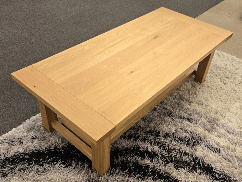 センターテーブル「アージョ」幅120cmホワイトオーク色/アウトレット＆リワース大阪南港展示品