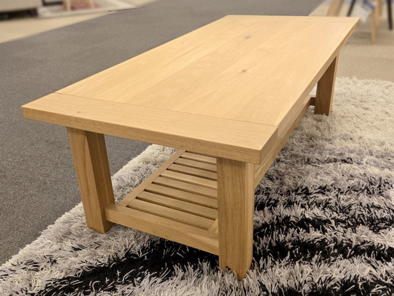 センターテーブル「アージョ」幅120cmホワイトオーク色/アウトレット＆リワース大阪南港展示品