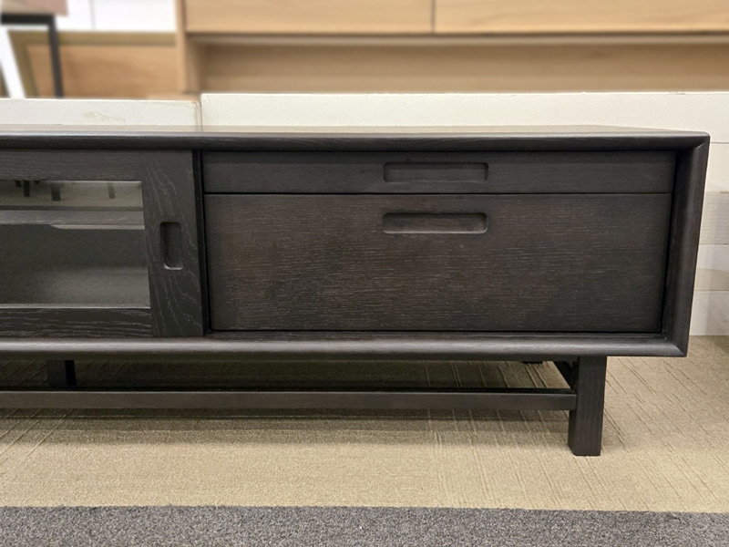 テレビボード「フィル」幅170cm オーク材ダークブラウン色/アウトレット＆リワース大阪南港展示品