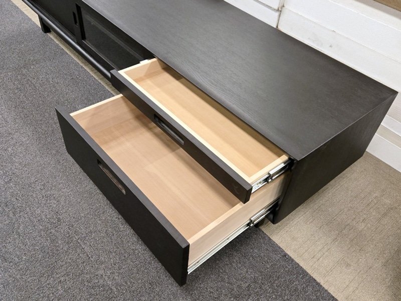 テレビボード「フィル」幅170cm オーク材ダークブラウン色/アウトレット＆リワース大阪南港展示品