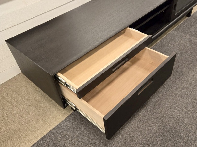 テレビボード「フィル」幅170cm オーク材ダークブラウン色/アウトレット＆リワース大阪南港展示品