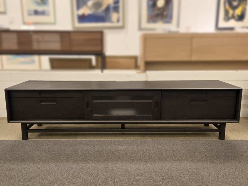 テレビボード「フィル」幅170cm オーク材ダークブラウン色/アウトレット＆リワース大阪南港展示品