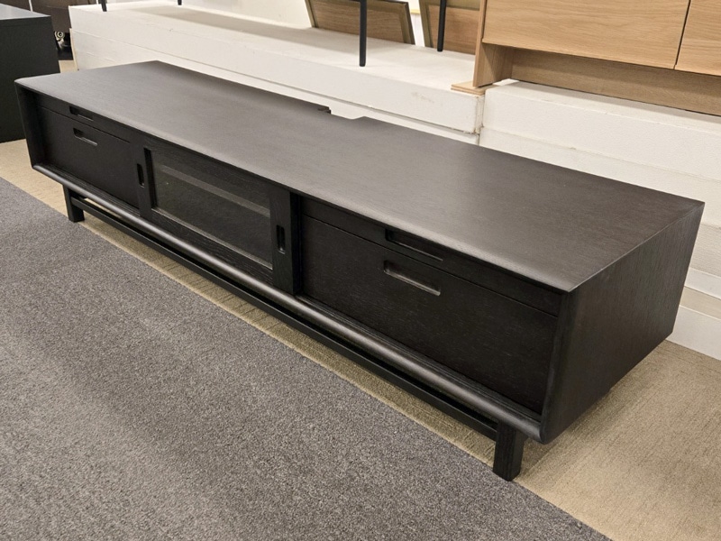 テレビボード「フィル」幅170cm オーク材ダークブラウン色/アウトレット＆リワース大阪南港展示品