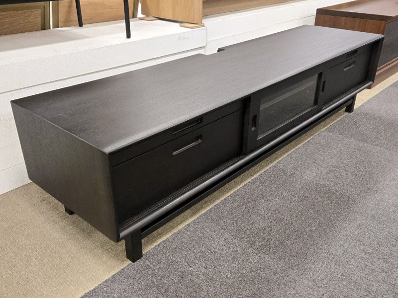 テレビボード「フィル」幅170cm オーク材ダークブラウン色/アウトレット＆リワース大阪南港展示品