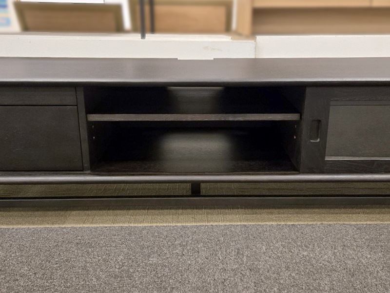 テレビボード「フィル」幅170cm オーク材ダークブラウン色/アウトレット＆リワース大阪南港展示品