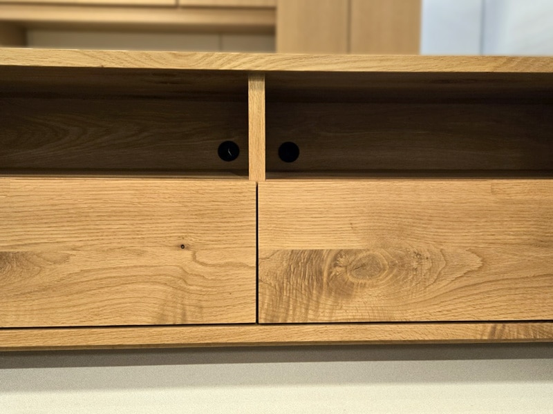 テレビボード「ロビン」幅150cm オーク材/アウトレット＆リワース大阪南港展示品