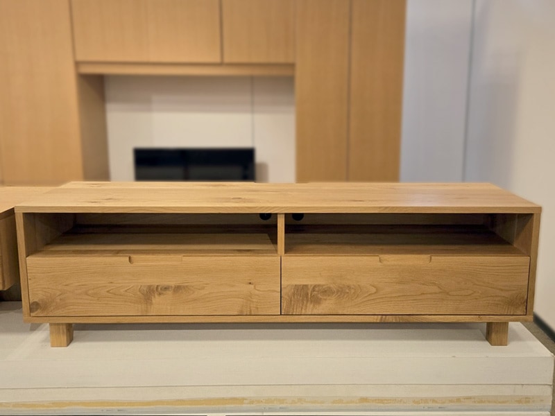 テレビボード「ロビン」幅150cm オーク材/アウトレット＆リワース大阪南港展示品