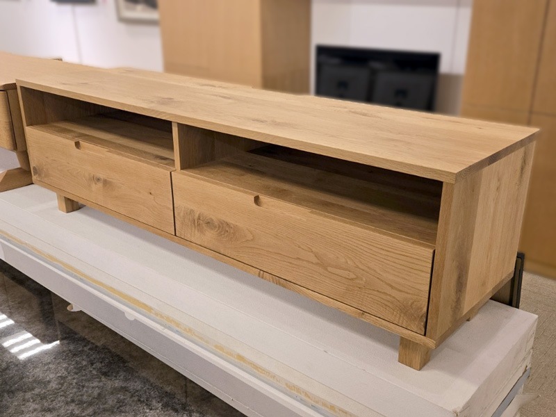 テレビボード「ロビン」幅150cm オーク材/アウトレット＆リワース大阪南港展示品