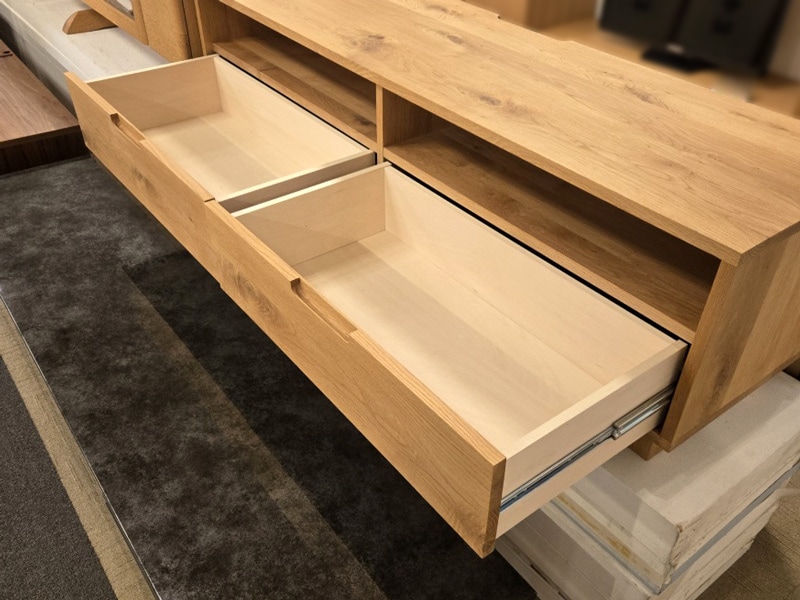 テレビボード「ロビン」幅150cm オーク材/アウトレット＆リワース大阪南港展示品