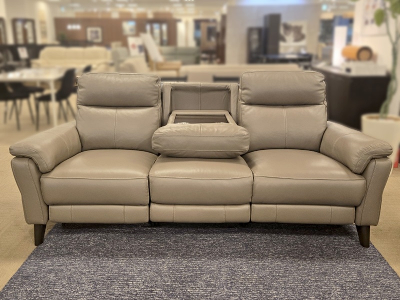 電動ソファ「L/S Motion 65」幅215cm 革#J/S-232E グラナイト色/アウトレット＆リワース大阪南港展示品