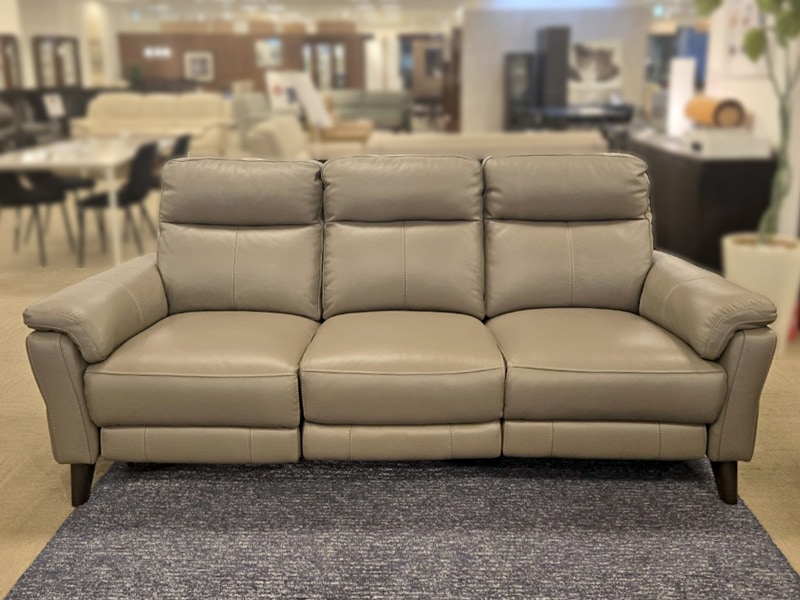 電動ソファ「L/S Motion 65」幅215cm 革#J/S-232E グラナイト色/アウトレット＆リワース大阪南港展示品