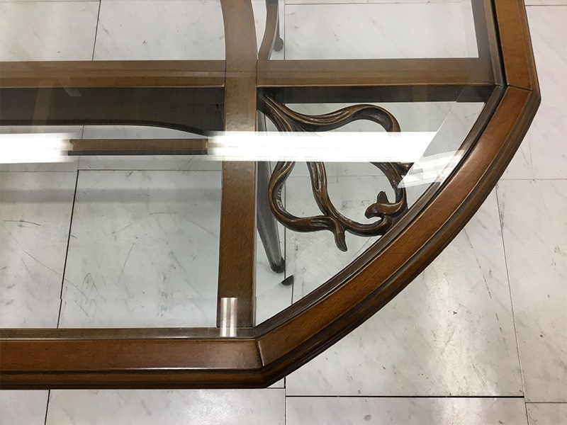 テーブル ART71 ガラストップ/県外倉庫保管品/数量限定特別ご提供品(新品)