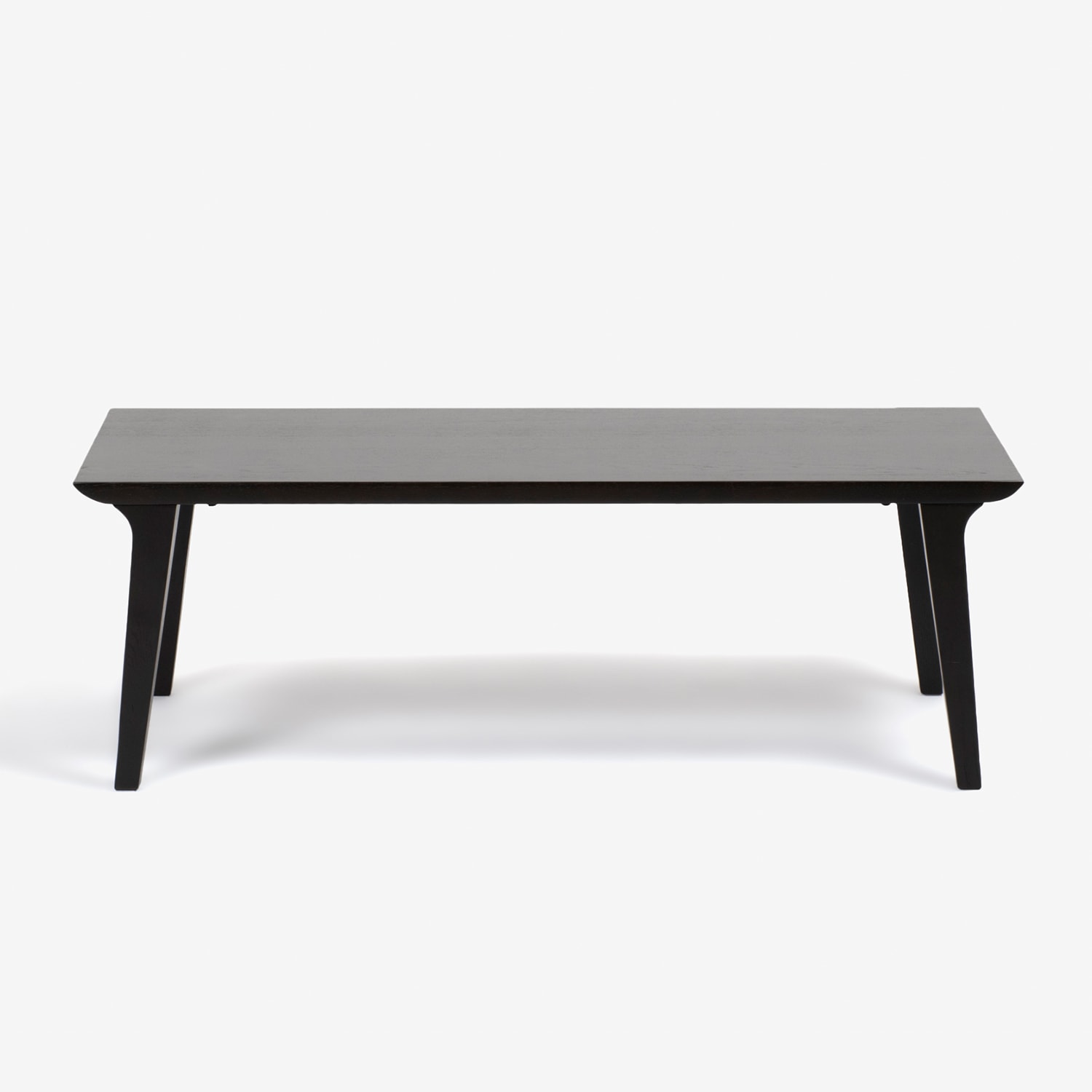 センターテーブル「ハイヒール」 幅120cm オーク材 ダークブラウン色/県外倉庫保管品/数量限定特別ご提供品（新品）