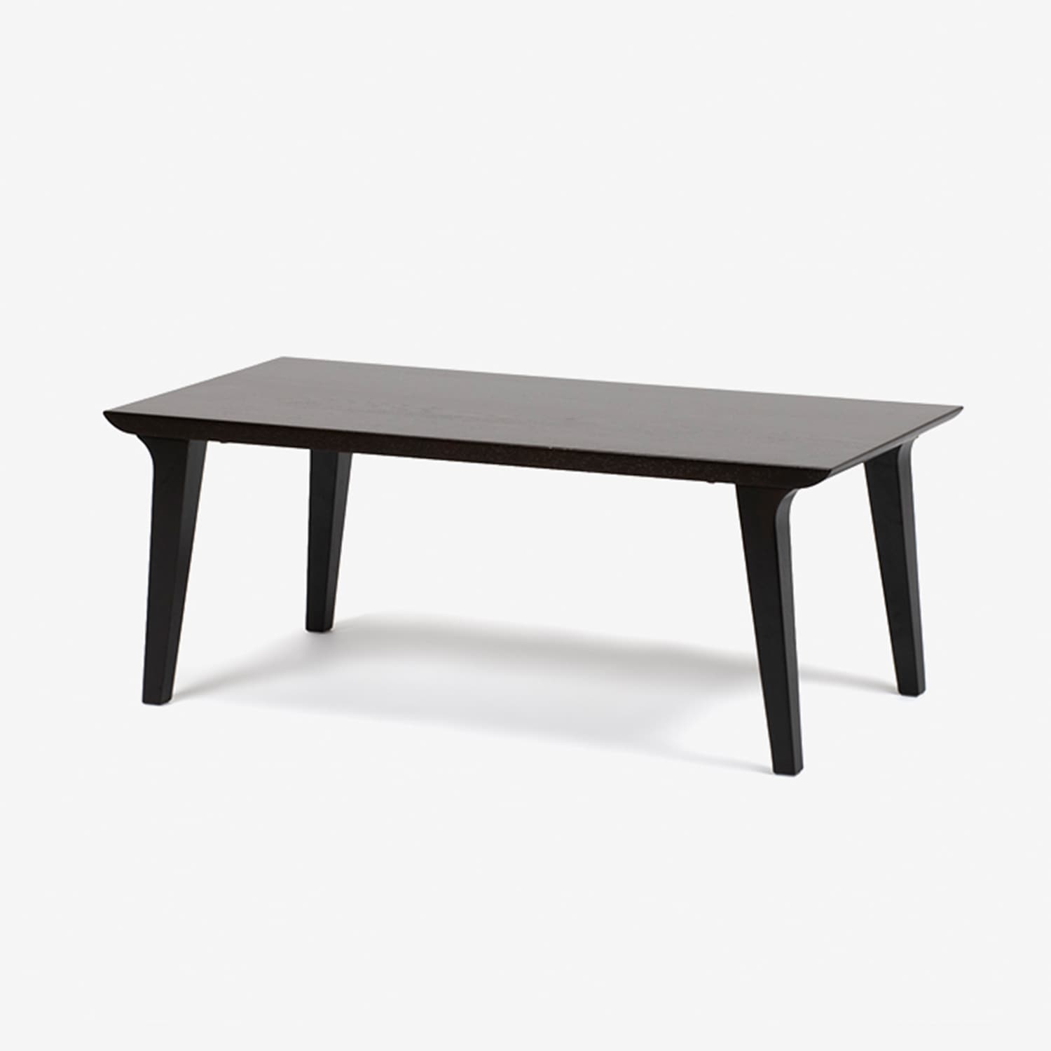 センターテーブル「ハイヒール」 幅120cm オーク材 ダークブラウン色