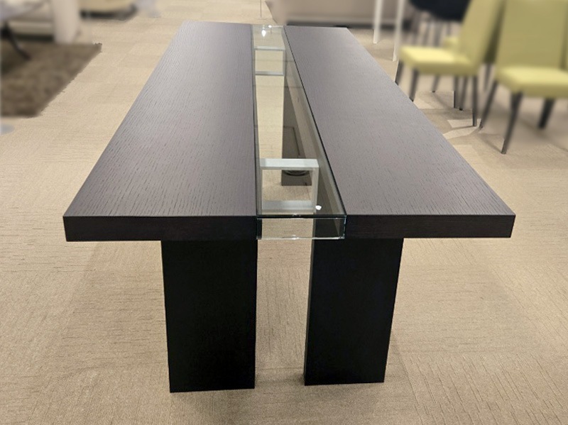 ダイニングテーブル「リッツSP 2870/2000」オーク材 幅200cmウエンジ色/アウトレット＆リワース大阪南港展示品