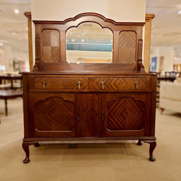 ミラー付サイドボード「17030164」マホガニー材/アウトレット＆リワース大阪南港展示品