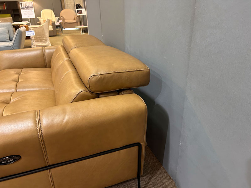 電動リクライニングソファ「L/S Motion 60（エルエスモーション60）」3人掛け 幅194cm 革プラリン色 ／アウトレット＆ベッドルームギャラリー横浜展示品