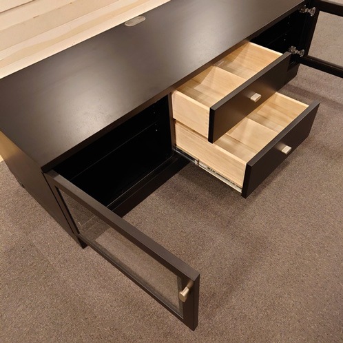 テレビボード「エレール」幅150cm オーク材ダークブラウン色/アウトレット＆リワース大阪南港展示品