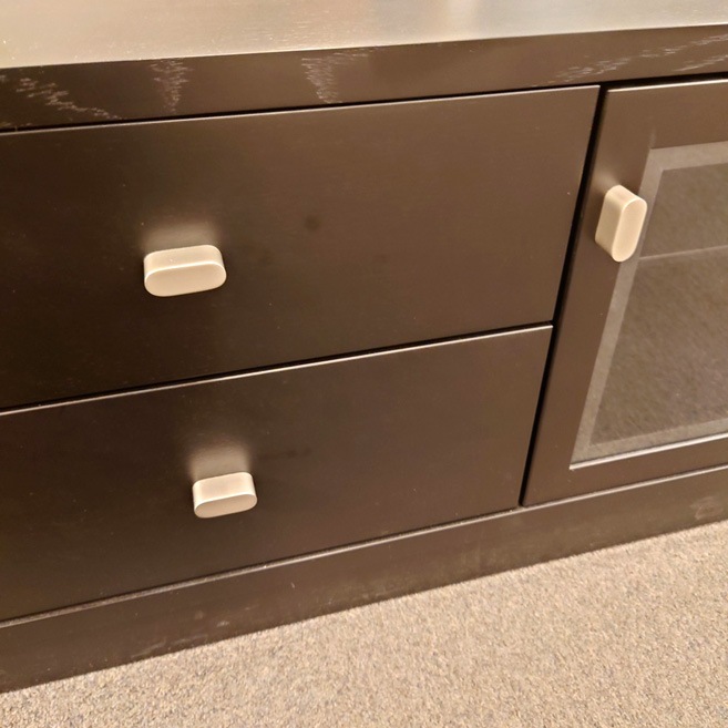 テレビボード「エレール」幅150cm オーク材ダークブラウン色/アウトレット＆リワース大阪南港展示品