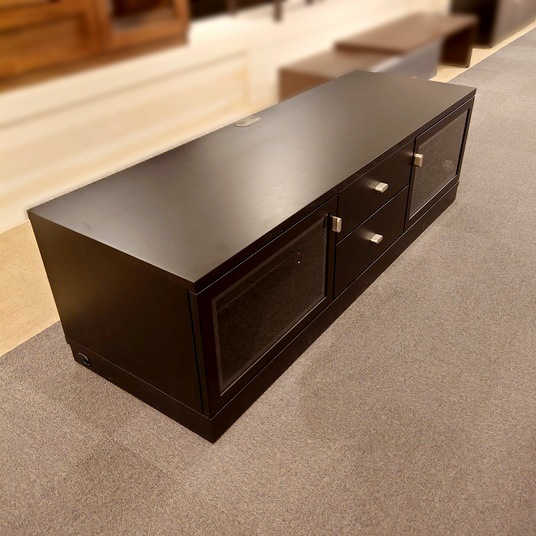 テレビボード「エレール」幅150cm オーク材ダークブラウン色/アウトレット＆リワース大阪南港展示品