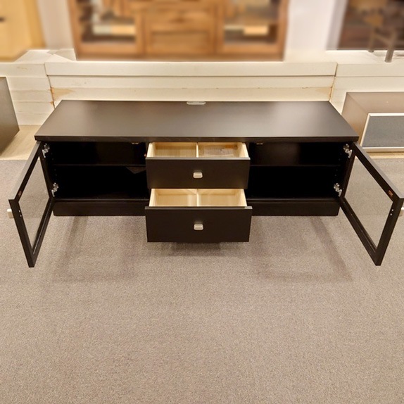 テレビボード「エレール」幅150cm オーク材ダークブラウン色/アウトレット＆リワース大阪南港展示品