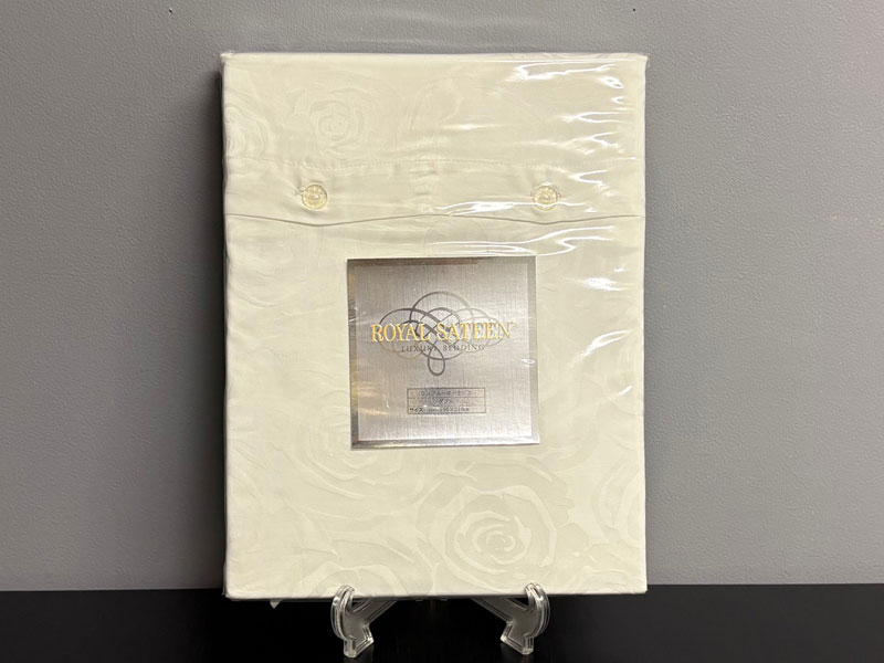 ★D掛け布団カバー「モダンローズ3」ホワイト/ダブルサイズ/アウトレット＆ベッドルームギャラリー横浜在庫品