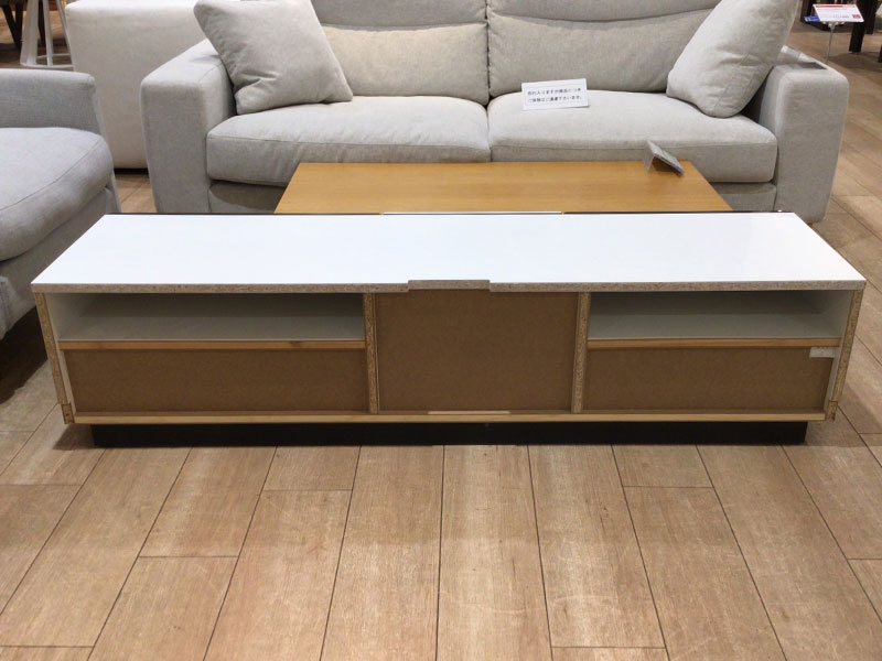 テレビボード 「ミニマル」ホワイト色 幅150cm  /南船橋店展示品