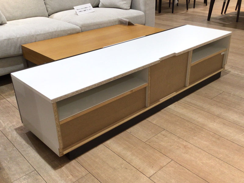 テレビボード 「ミニマル」ホワイト色 幅150cm  /南船橋店展示品